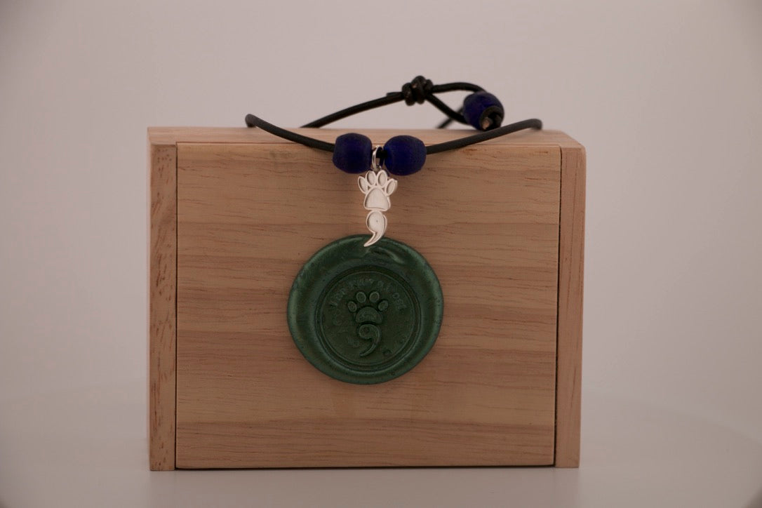 The Harbor Pup Leather Necklace