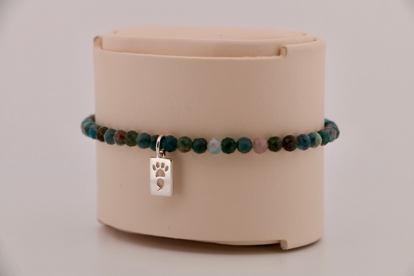 Faceted African Turquoise Stretch Bracelet