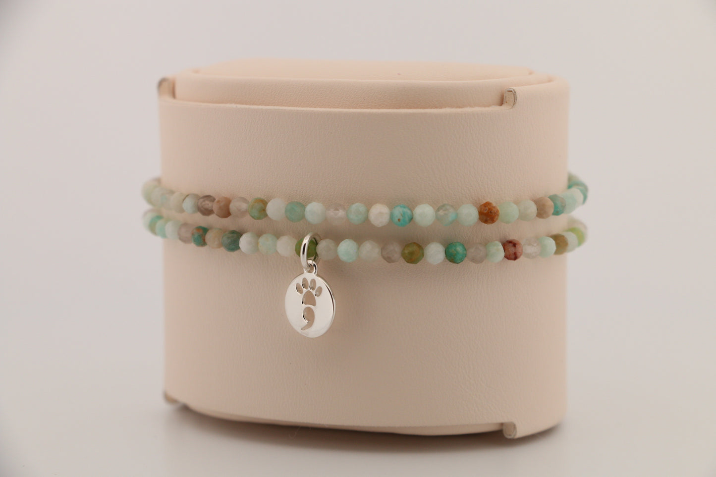 Multicolor Faceted Amazonite Stack Bracelet