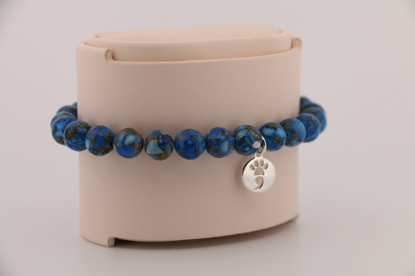 Mohave Copper Royal Blue Turquoise Stretch Bracelet