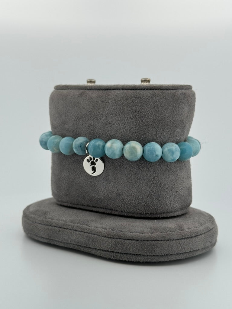 Larimar Stretch Beaded Bracelet