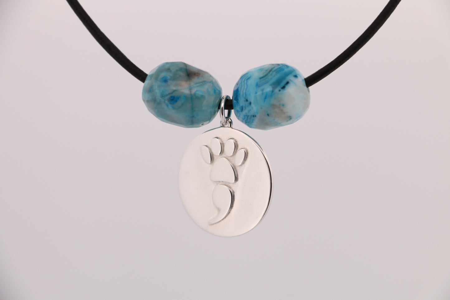 The Blue Horizon Leather Necklace