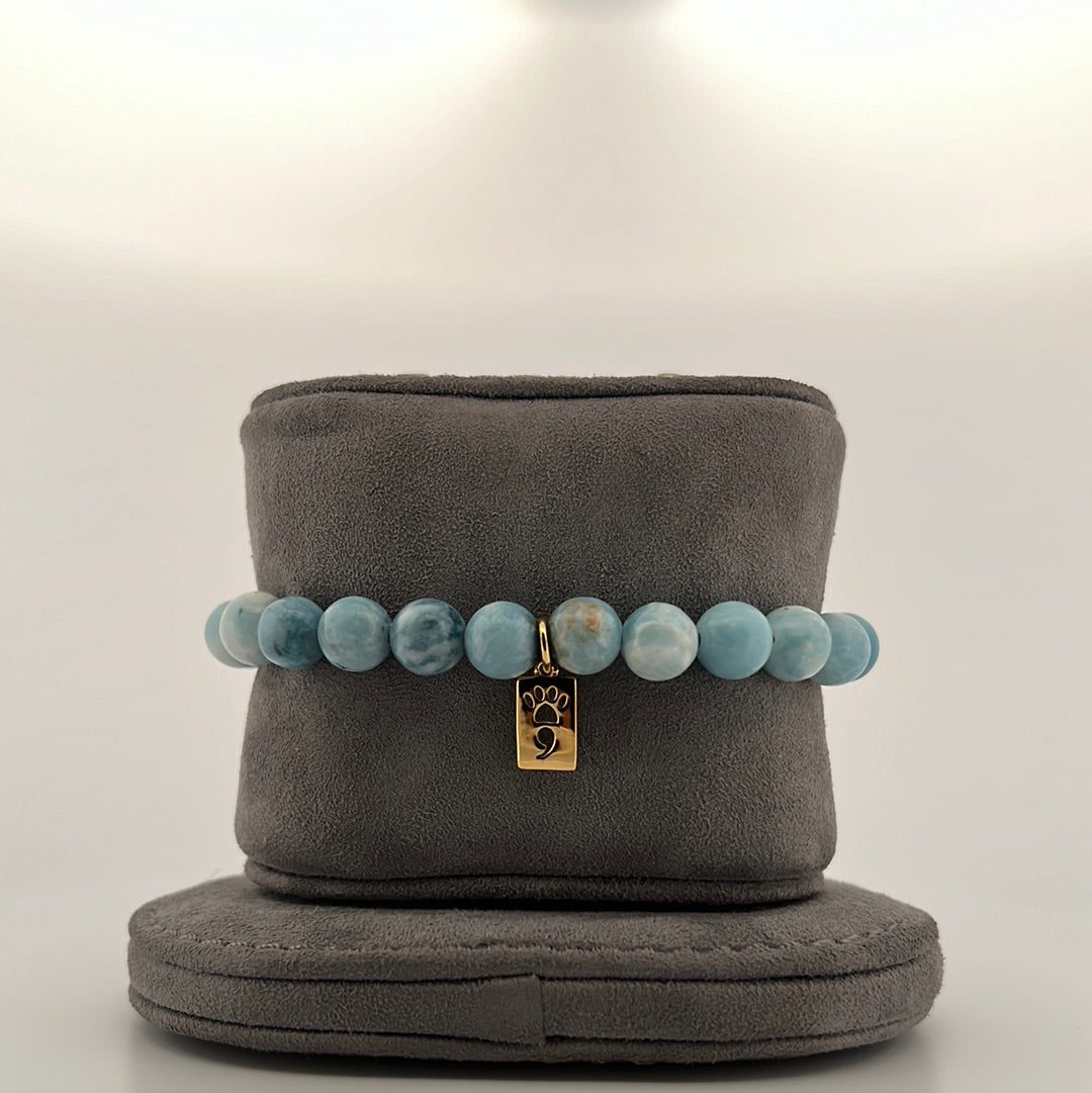 Larimar Stretch Beaded Bracelet