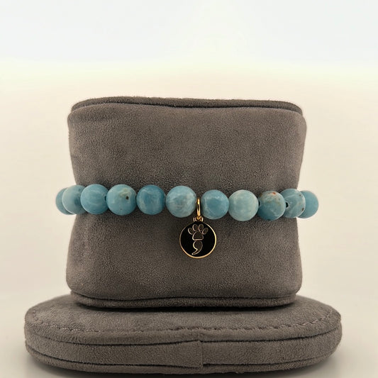 Larimar Stretch Beaded Bracelet