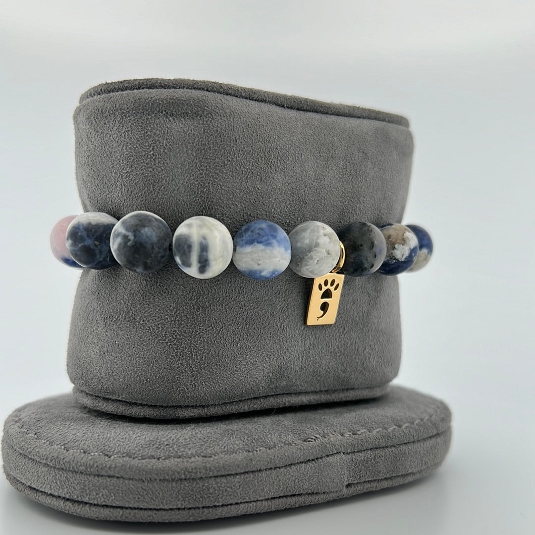 Sodalite Stretch Beaded Bracelet