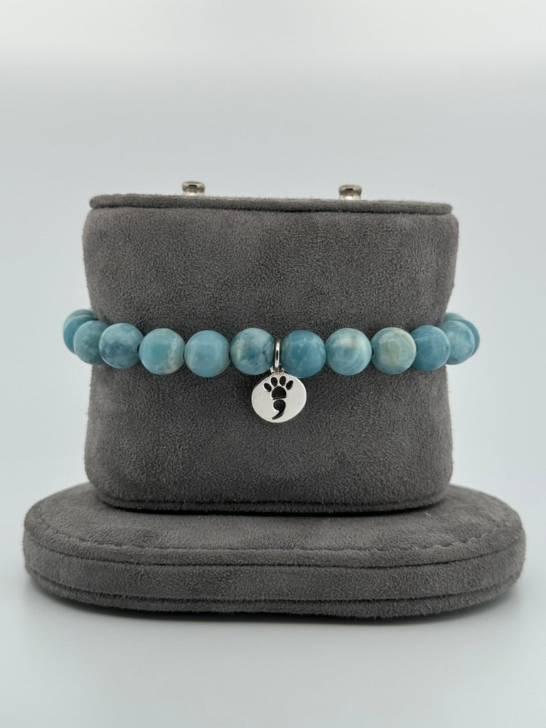 Larimar Stretch Beaded Bracelet