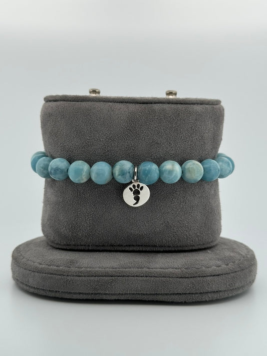 Larimar Stretch Beaded Bracelet