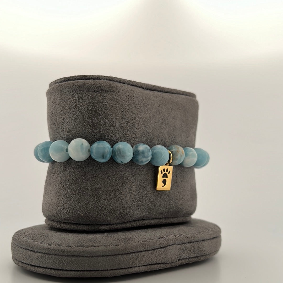 Larimar Stretch Beaded Bracelet