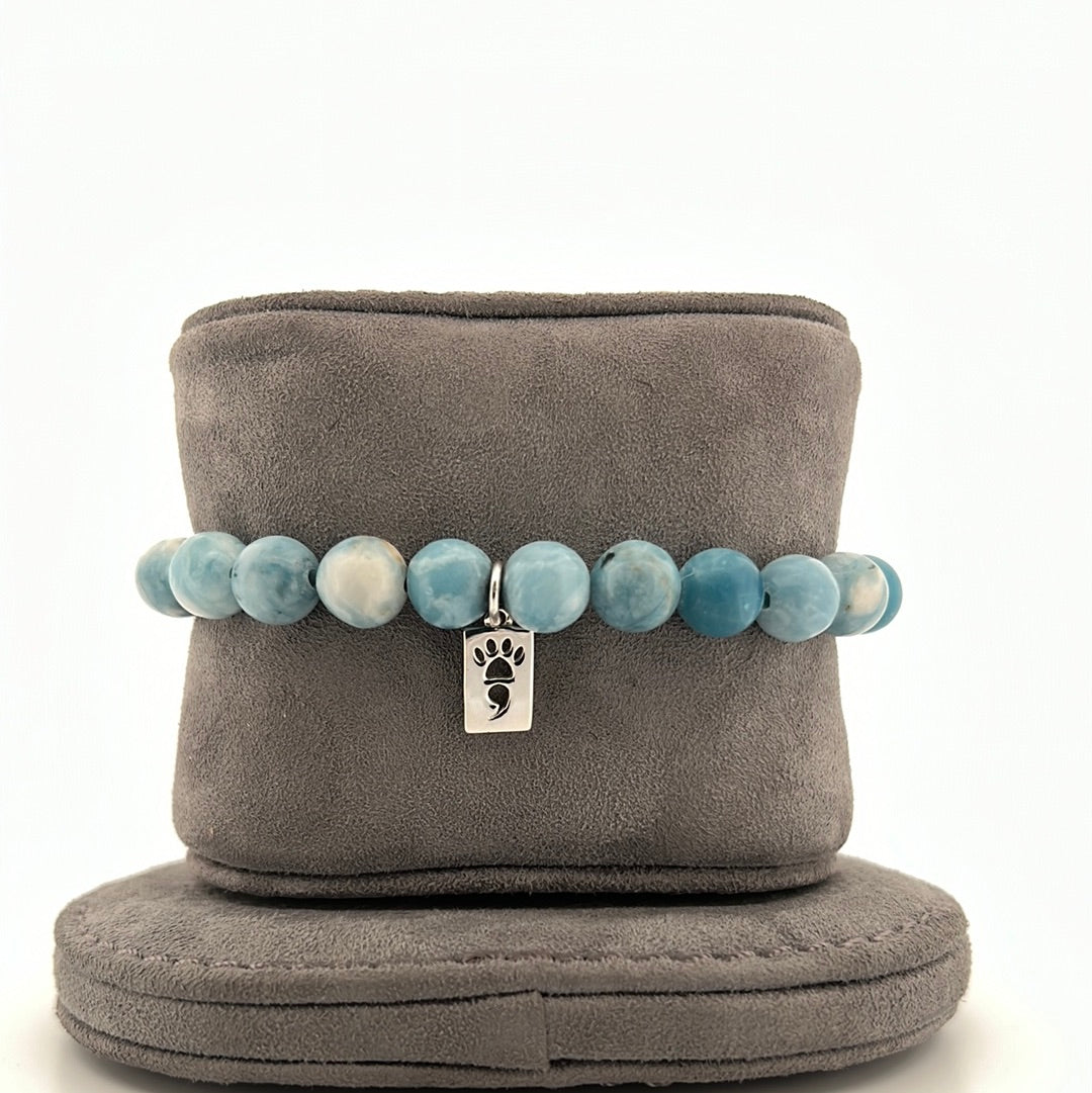 Larimar Stretch Beaded Bracelet