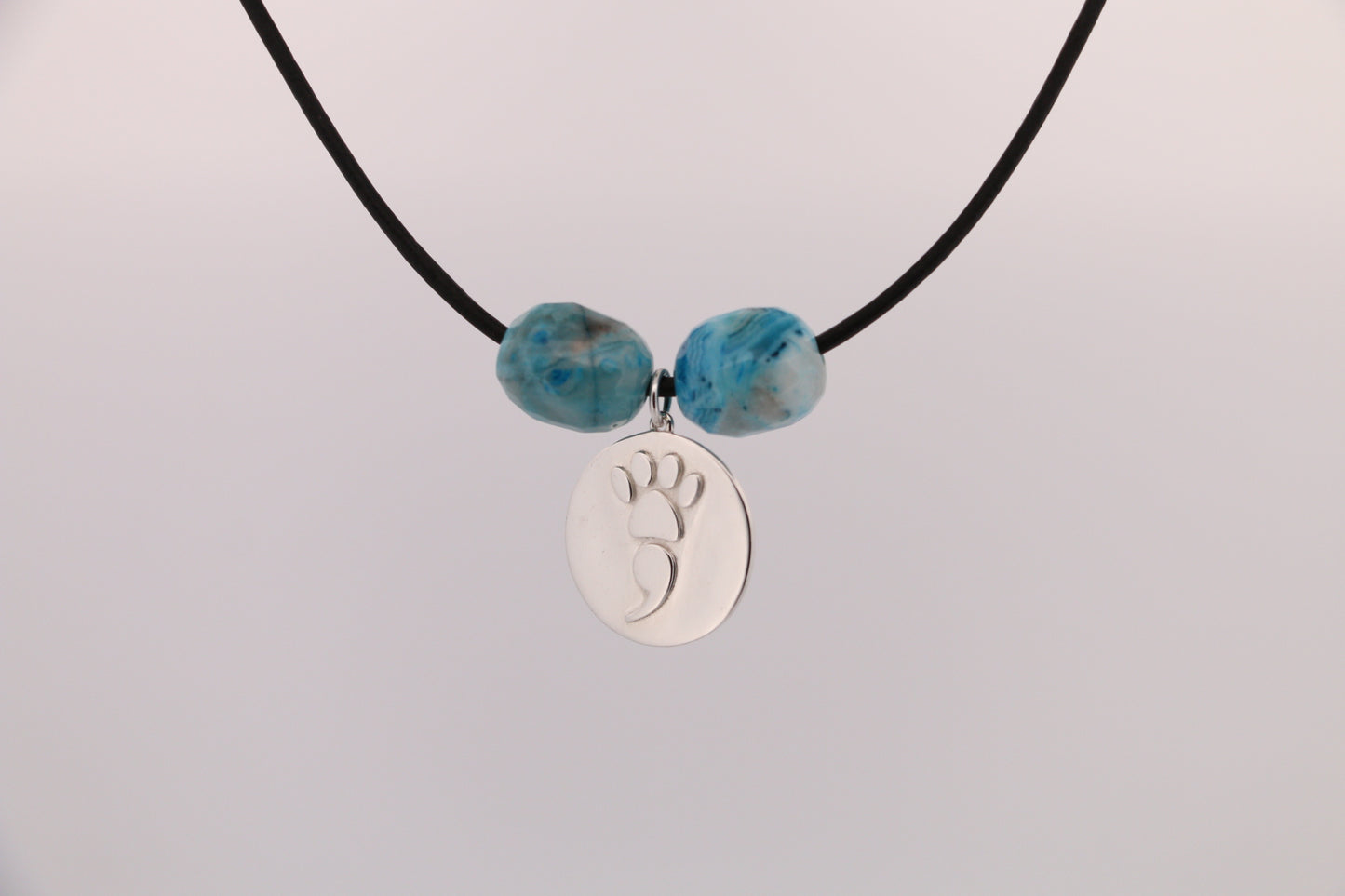 The Blue Horizon Leather Necklace
