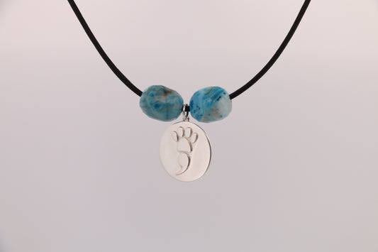 The Blue Horizon Leather Necklace