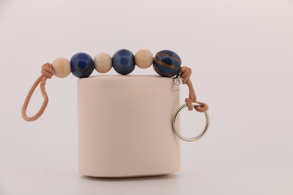 Deep Tide Leather Keychain