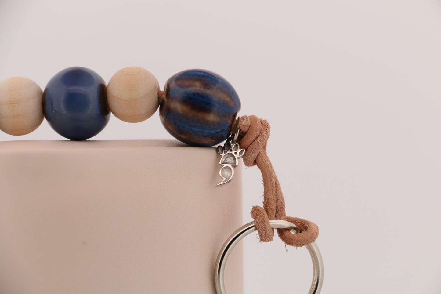 Deep Tide Leather Keychain
