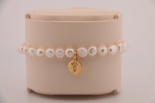 White Pearl Stretch Bracelet