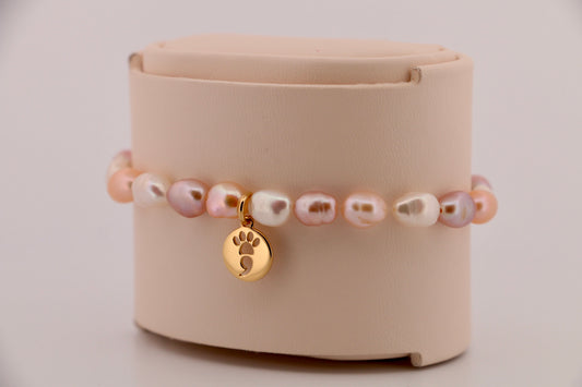 Elegant Keshi Pearl Stretch Bracelet