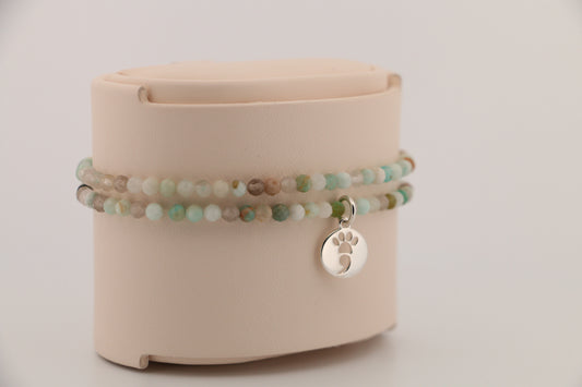 Multicolor Faceted Amazonite Stack Bracelet